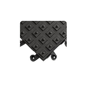 Ergo Advantage A2-B Drainage Open Tile, 18 in L x 18 in W x 1 in THK, PVC, Patented Ergonomic Domes With Drainage Holes Surface Pattern, Anti-Slip Surface, Interlocking Edge