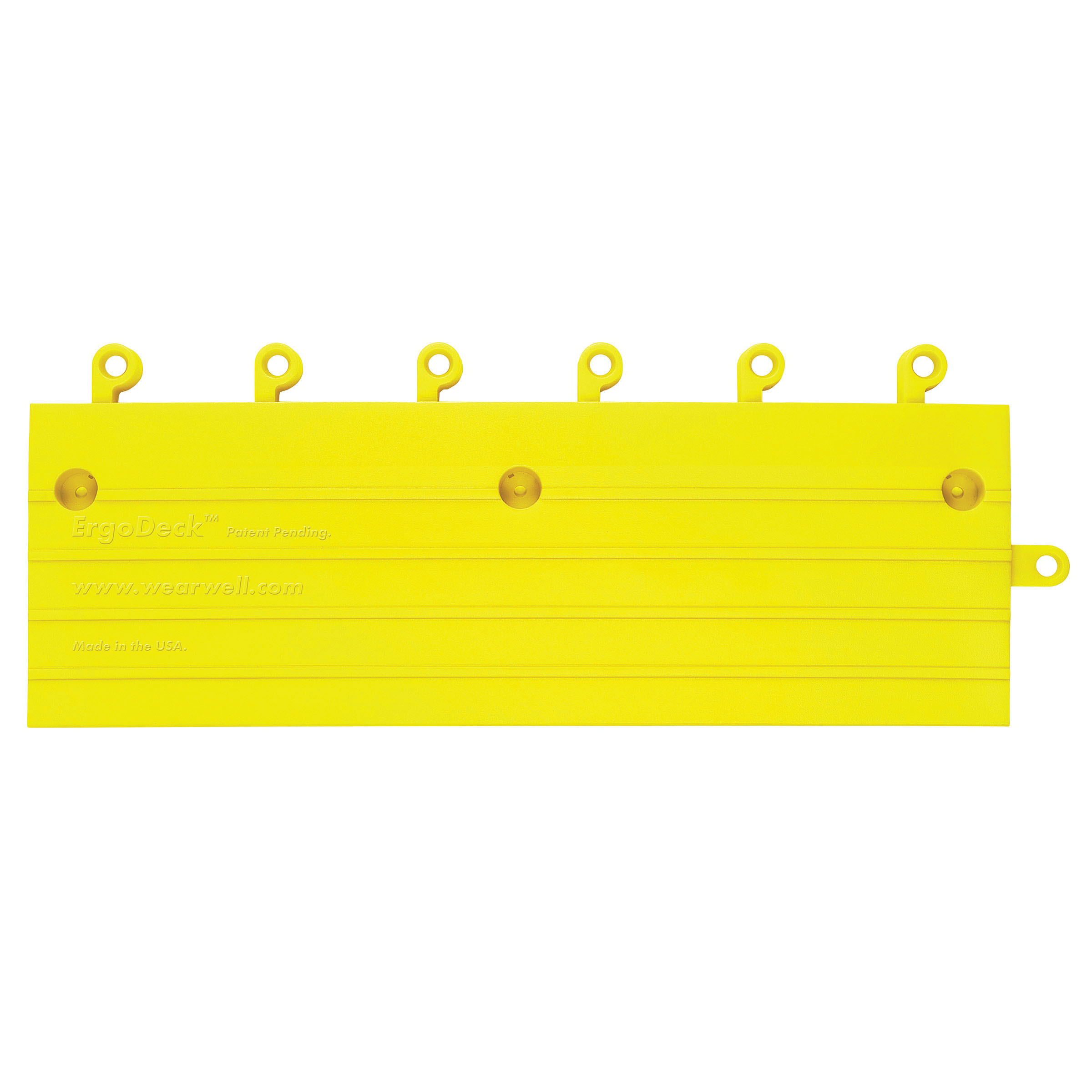 ErgoDeck® 560.78X6X15X15YL-CS4 560 Drainage Outside Corner, Yellow, For Use With ErgoDeck® Anti-Fatigue Modular Mat, PVC, PVC Backing, 15 in L x 6 in W x 7/8 in THK