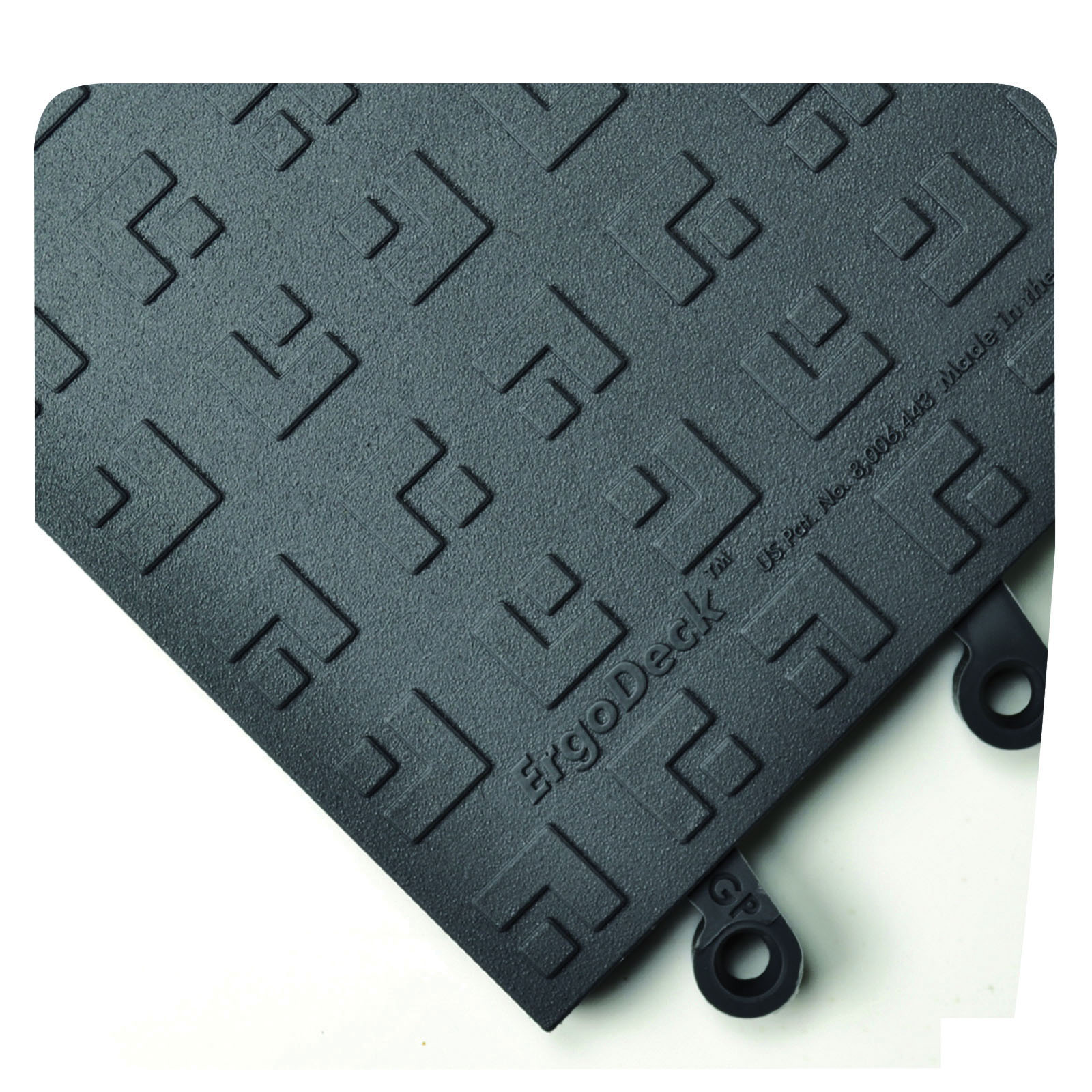 NoTrax&reg; 550S0033BL Cushion-Ease&reg; Anti-Fatigue Floor Mat, 3 ft L x 3 ft W x 3/4 in THK, Resilient Rubber, Drainage Hole Surface Pattern, Resists: Abrasion and Grease