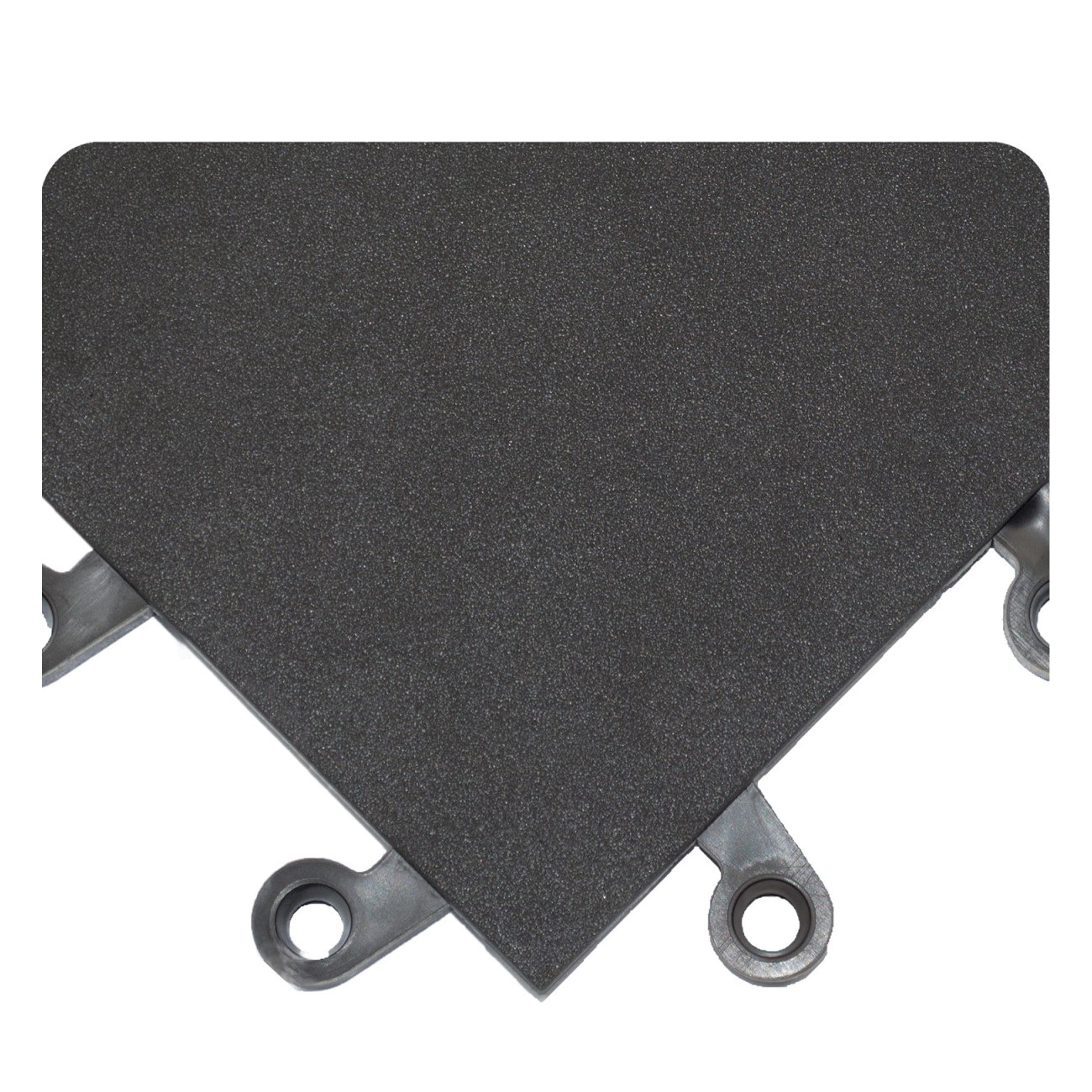 ErgoDeck&reg; 562.78X18X18BK-CS10 Heavy Duty Anti-Fatigue Mat, 18 in L x 18 in W x 7/8 in THK, PVC, Resists: Abrasion and Chemical