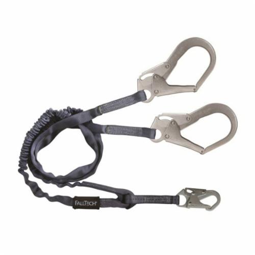 product FallTech&reg; 8256 ViewPack&trade; Shock Absorbing Lanyard, 310 lb Load, 6 ft L, Polyester Line, 1 Legs, Snap Hook Anchorage Connection, Snap Hook Harness Connection Hook, OSHA CFR1926.502, OSHA CFR1910.66