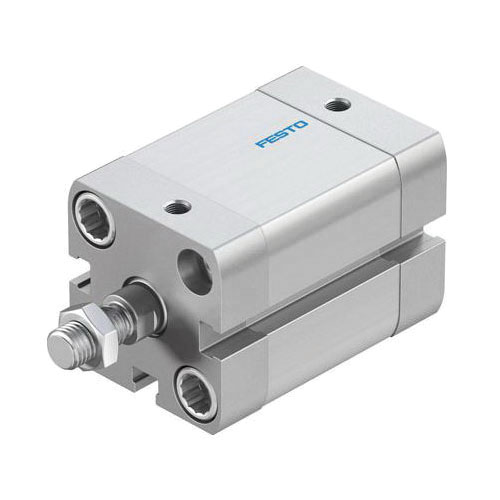 Festo 536254 ADN Compact Cylinder, 25 mm Cylinder Bore, 20 mm L Stroke, 247 N Return/295 N Advance Max Force, Double Acting Cylinder Action, Through-Hole Mount