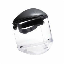 product Fibre-Metal® by Honeywell FM5400DCCL Dual Crown High Performance Faceshield Assembly, 8 in H x 16-1/2 in W x 0.06 in THK, Clear, Propionate