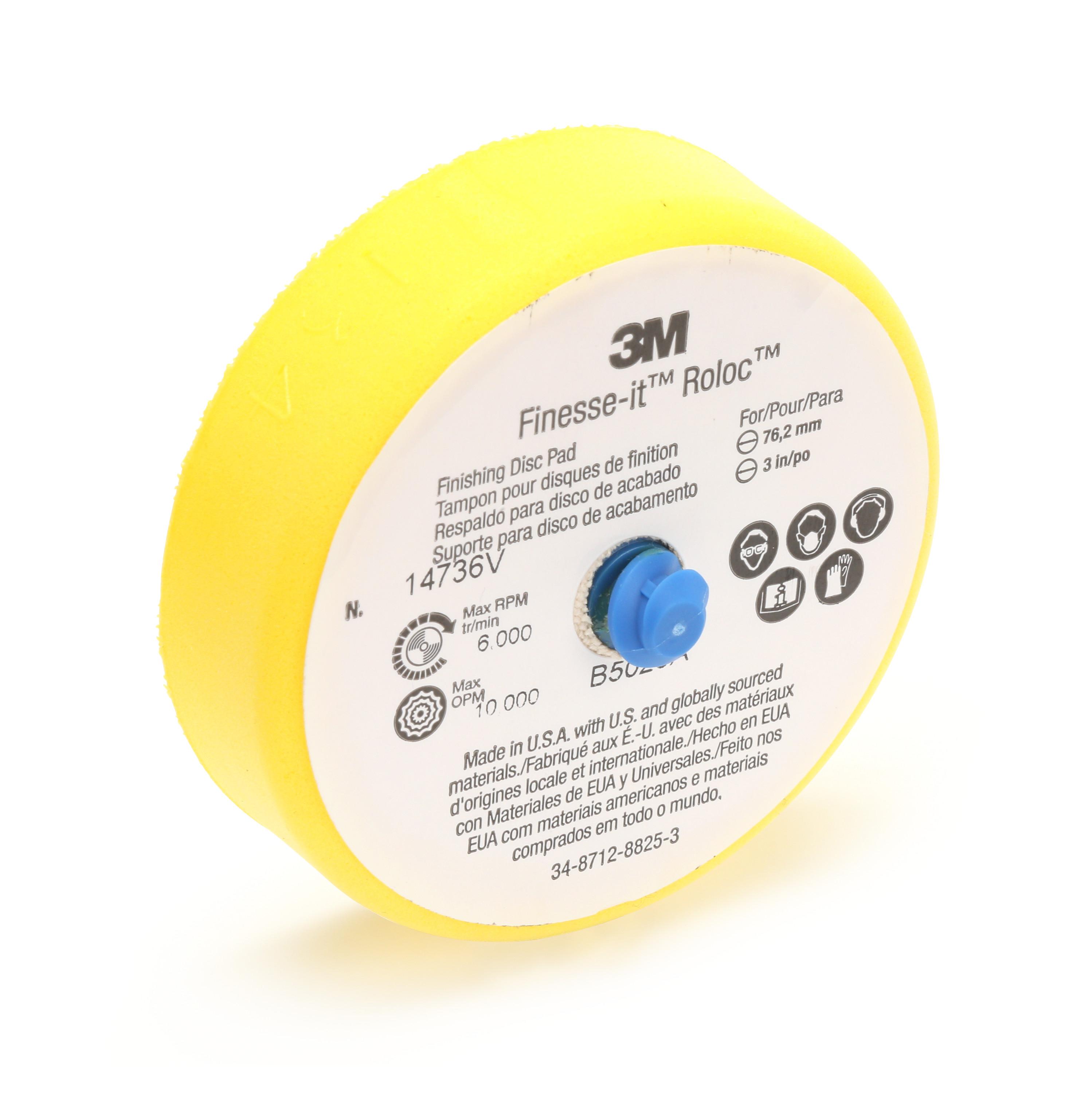 Finesse-it&trade; 7100034892 14738 Regular Pad, 5 in Dia Pad, 0.56 in L 6 in W, Hook and Loop Attachment