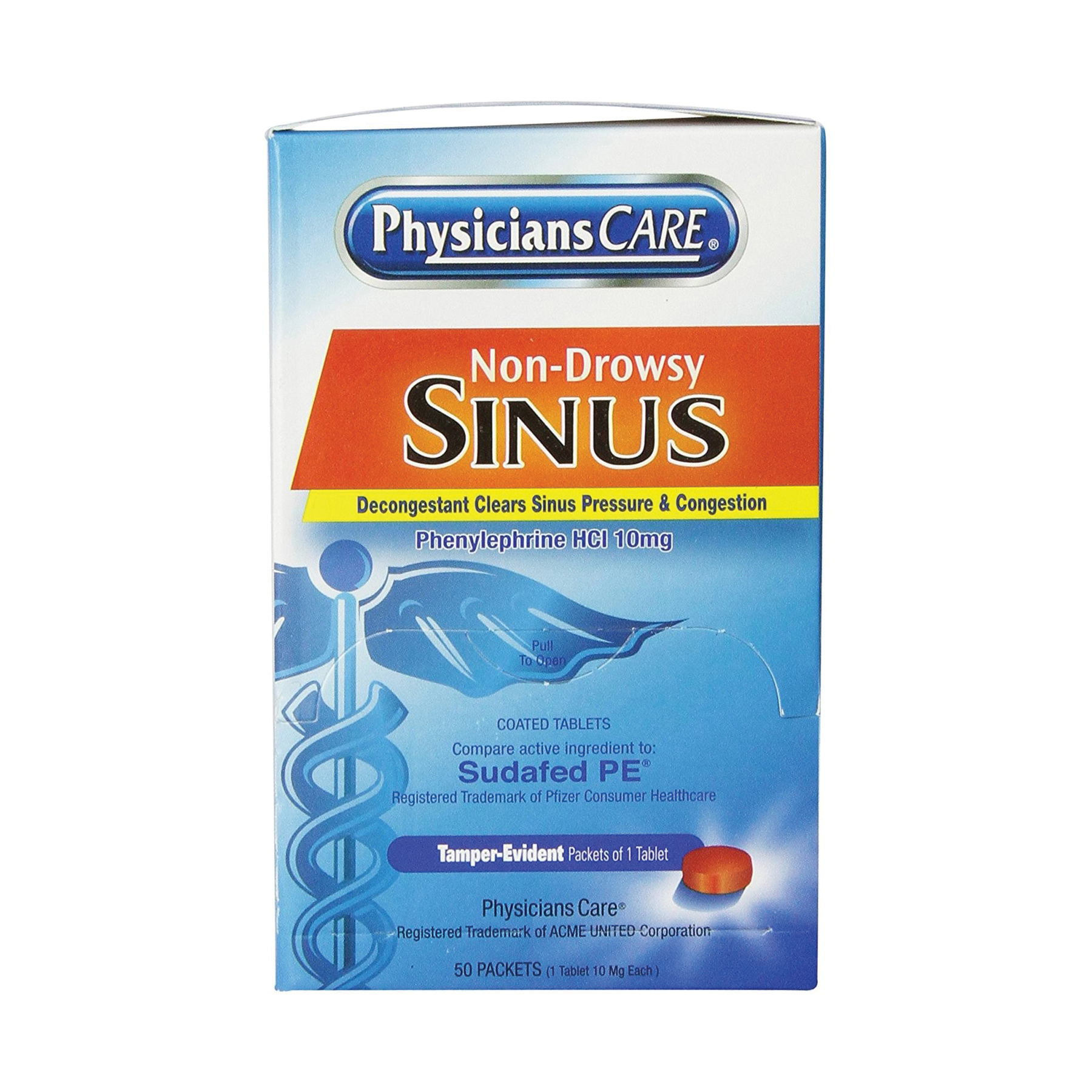 PhysiciansCare® 90306 Sore Throat Lozenges, 50 Count, Box Package, Formula: 7.6 mg Menthol