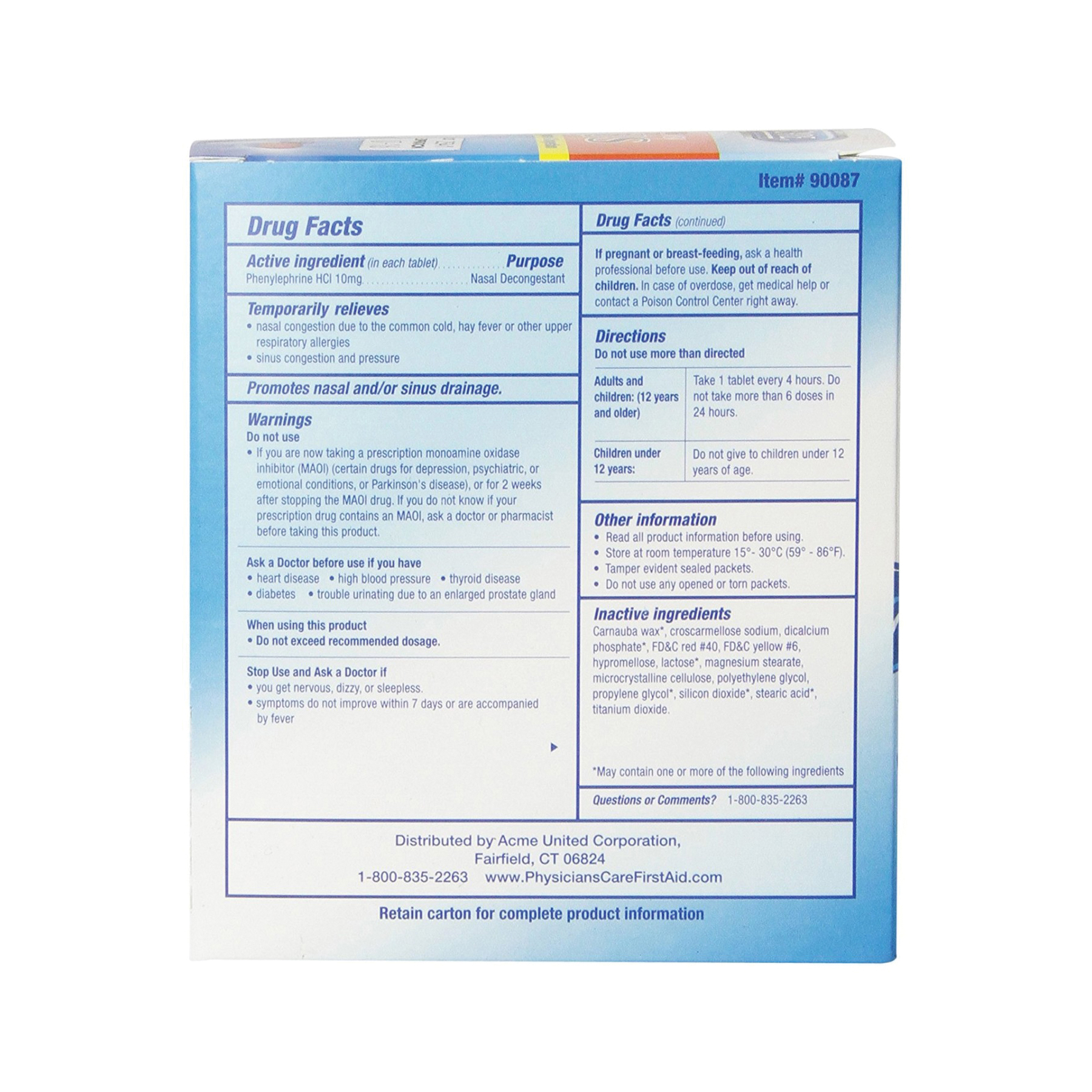 First Aid Only&reg; 90087 FAO 90087