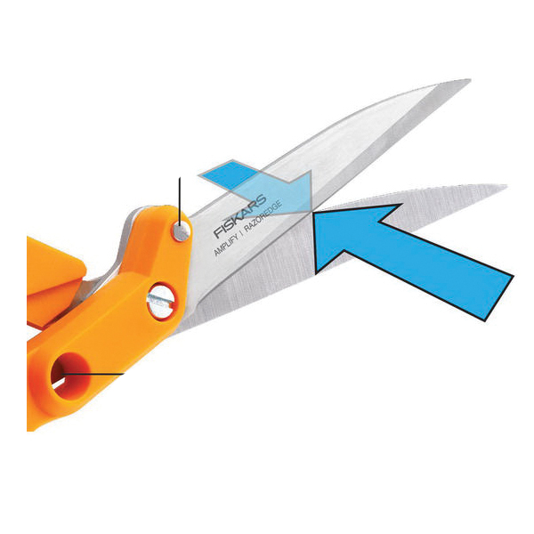 Fiskars&reg; 170610-1001 Amplify&reg; RazorEdge&trade; Fabric Shear, 1-45/64 in L of Cut, 6 in OAL, Stainless Steel Blade