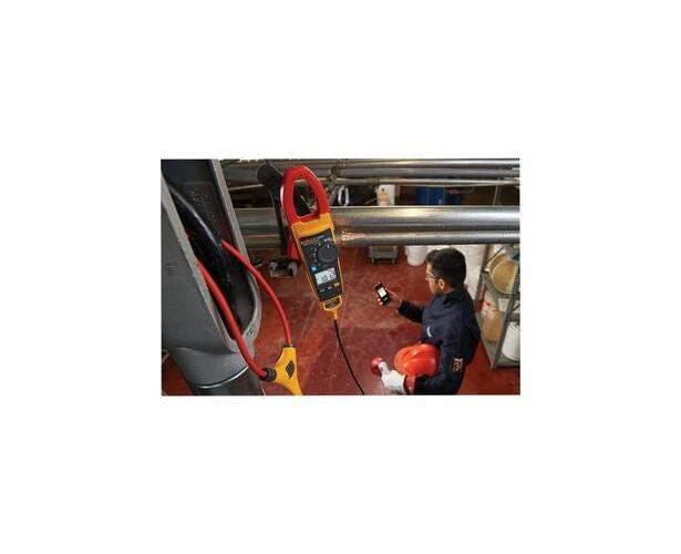 Fluke&reg; 5065965 Clamp Meter, 999.9 A, 1000 V AC/V DC, 60000 Ohm, 5 to 500 Hz, 1-1/8 in Jaw, LCD Backlit Display