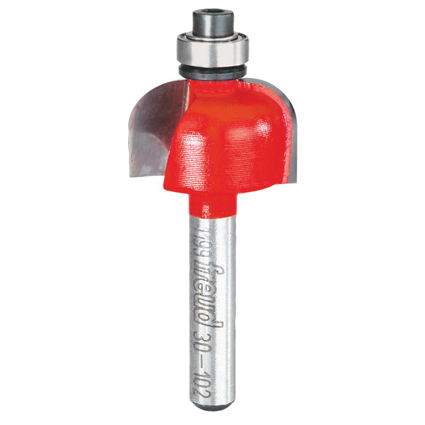 Freud&reg; 30-102 Router Bit, Cove Router, 7/8 in Dia Cutting, 2-3/16 in OAL, 1/2 in D Cutting, 2 Flutes, 1/4 in Dia Shank, Carbide