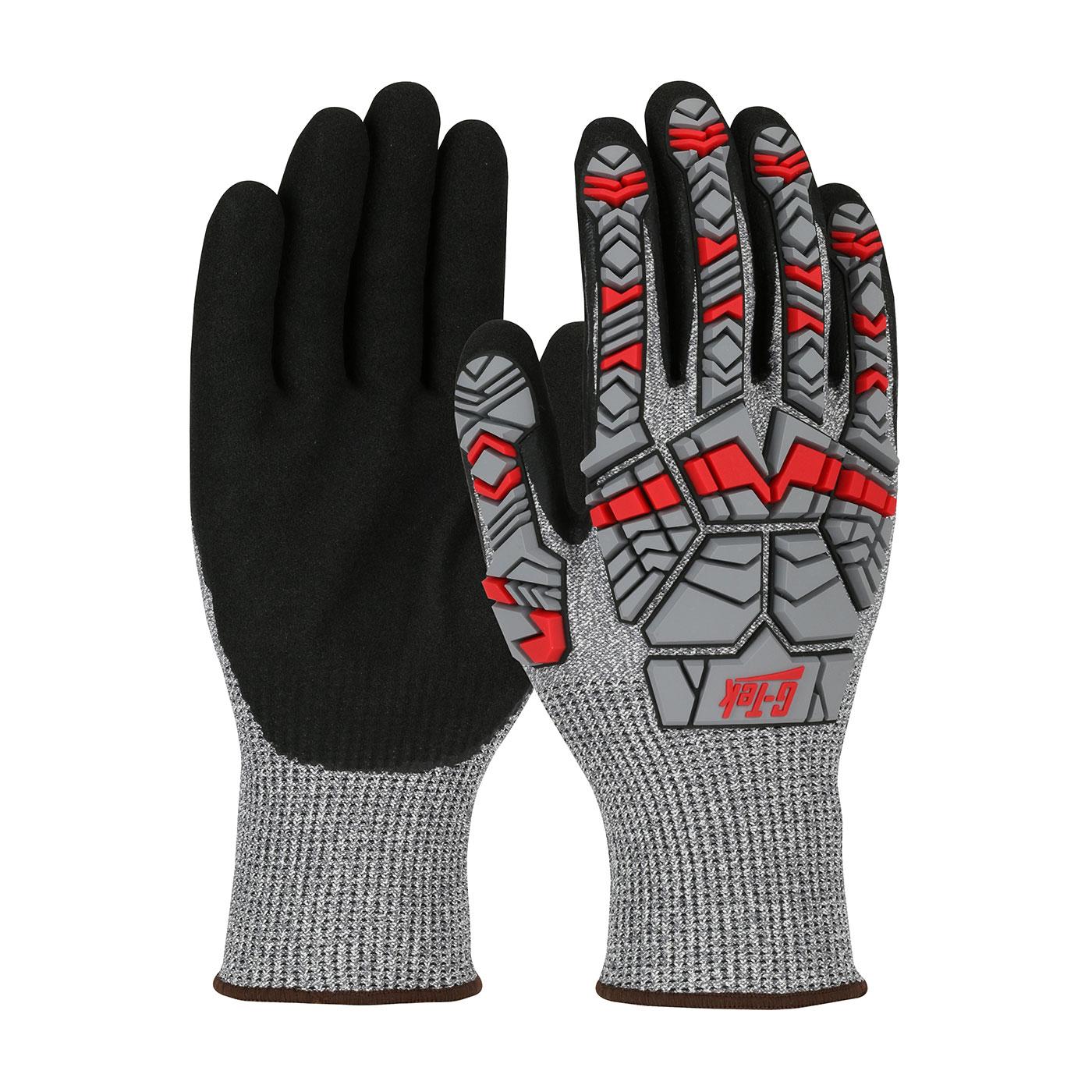 PIP&reg; Maximum Safety&reg; 122-AV70/L Ergonomic Lifting Gloves, L, Cotton/Nylon/Terrycloth, Slip-On Cuff