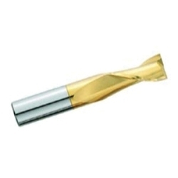 GARR 11373 220MT Center Cutting Standard Length Square End Mill, 1 in Dia Cutter, 1-1/2 in Length of Cut, 2 Flutes, 1 in Dia Shank, 4 in OAL, TiN Coated