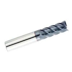 GARR 21462 545RA Center Cutting High Performance Single End Mill, 8 mm Dia Cutter, 0.2 mm Corner Radius, 22 mm Length of Cut, 5 Flutes, 8 mm Dia Shank, 65 mm OAL, AlTiN/X.CEED Coated