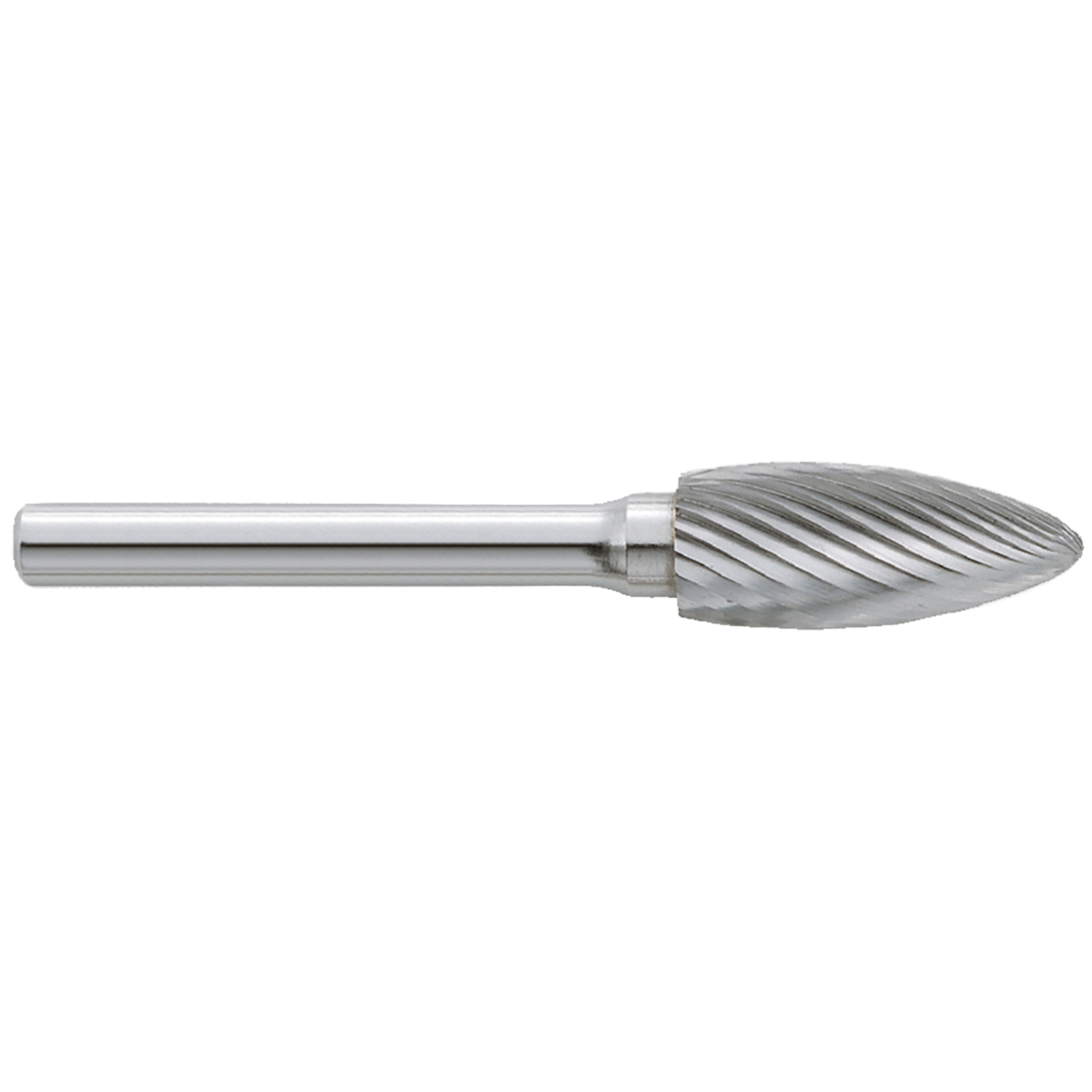 GARR 66032 SH Series Standard Rotary File/Burr, Flame Head, 5/8 in Dia Head, 1-7/16 in L of Cut, Double Cut