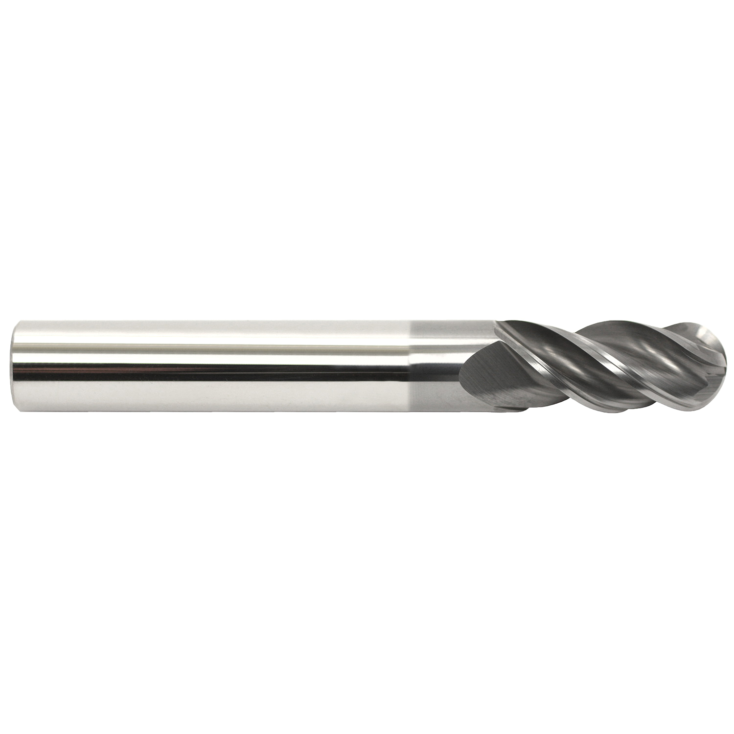 GARR 50470 V4B Ball End Center Cutting Variable Helix Ball End Mill, 12 mm Dia Cutter, 26 mm Length of Cut, 4 Flutes, 12 mm Dia Shank, 75 mm OAL, AlCrN Coated