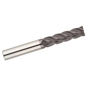 GARR 27670 VRX Center Cutting High Performance Single End Mill, 3/8 in Dia Cutter, 0.01 in Corner Radius, 7/8 in Length of Cut, 4 Flutes, 3/8 in Dia Shank, 2-1/2 in OAL, AlTiN/X.CEED Coated