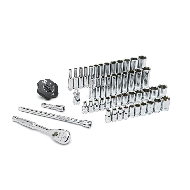 Stanley&reg; Max-Drive&trade; 85-405 Mixed Socket Set, 3/8 in Drive, Pear Head, 34 Pieces, Steel, Polished Chrome