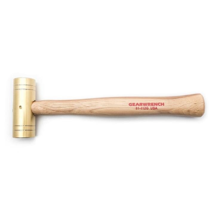 Proto&reg; J1368 Mallet, 16-3/4 in OAL, 2-1/4 in Dia Flat Face, 2.3 lb Rubber Head, Hickory Wood Handle