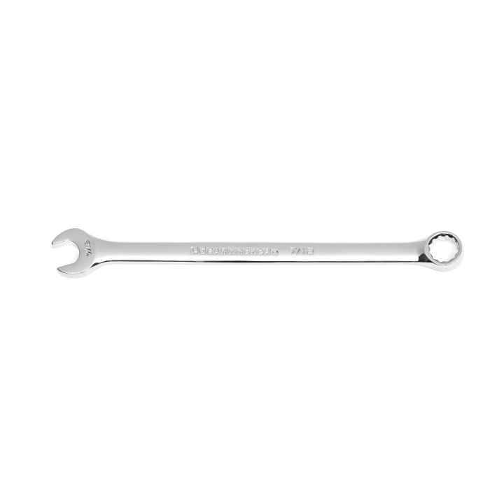 GEARWRENCH&reg; 85578 Open End Combination Wrench, 9/16 in Wrench, 12 Points, 0/15 deg Offset, 7.504 in OAL, Polished Chrome