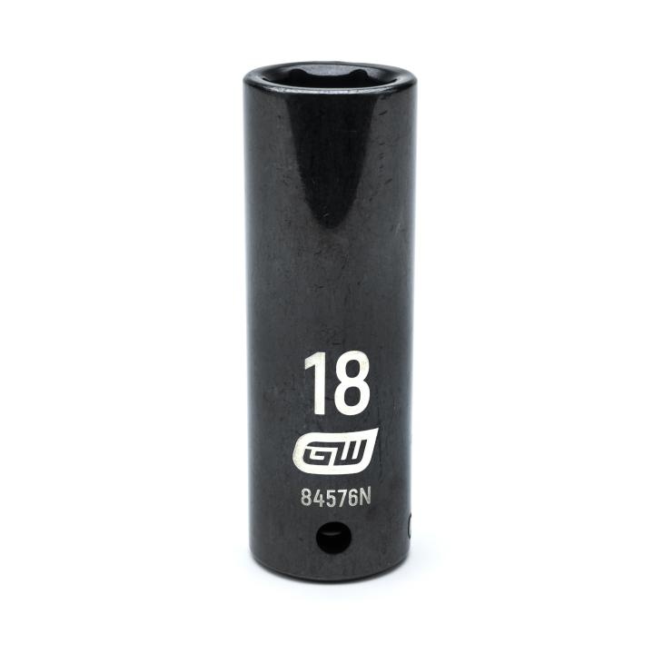 GEARWRENCH&reg; 84576N Deep Length Socket, 1/2 in Square Drive, 18 mm, 6 Points