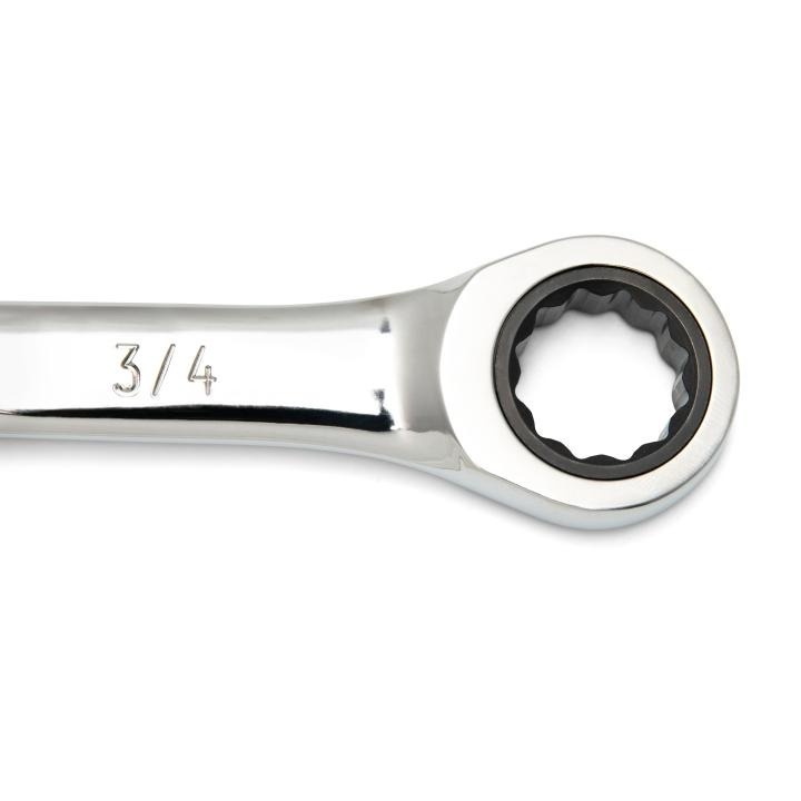 GEARWRENCH&reg; 85860 XL X-Beam&trade; Open End Combination Wrench, 5/8 in Wrench, 12 Points, 0/15 deg Offset, 10.24 in OAL, Polished Chrome