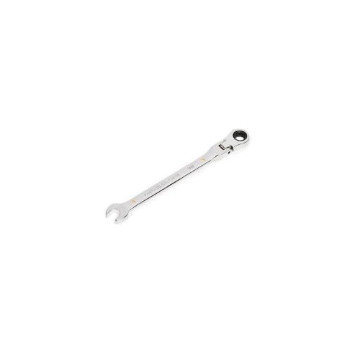 GearWrench&reg; 86709 Combination Wrench, 9 mm Wrench, 12 Points, 15 deg Offset, 6.189 in OAL, Alloy Steel, Polished Chrome, ANSI/ASME