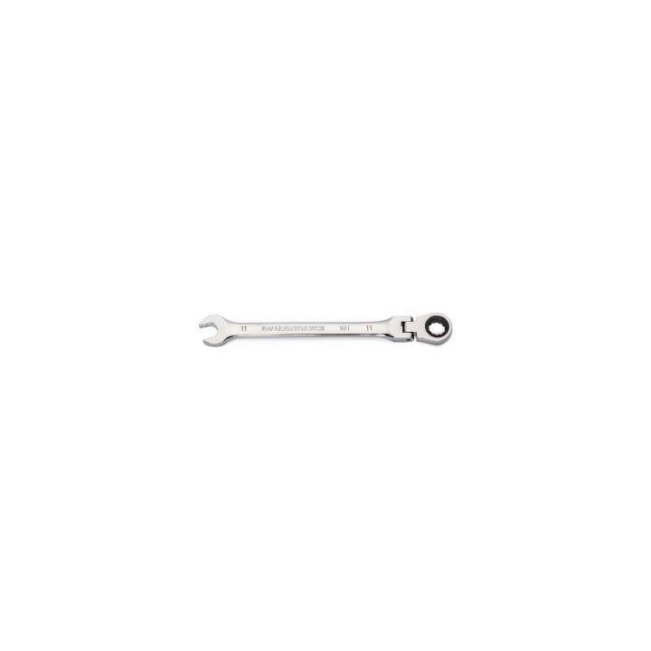 GearWrench&reg; 86711 Combination Wrench, 11 mm Wrench, 12 Points, 15 deg Offset, 7.094 in OAL, Alloy Steel, Polished Chrome, ANSI/ASME