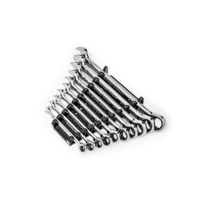GearWrench&reg; 86958 90-Tooth 12-Point Ratcheting Combination Wrench Set, 10 Pieces, 1/4 to 3/4 in, Polished Chrome