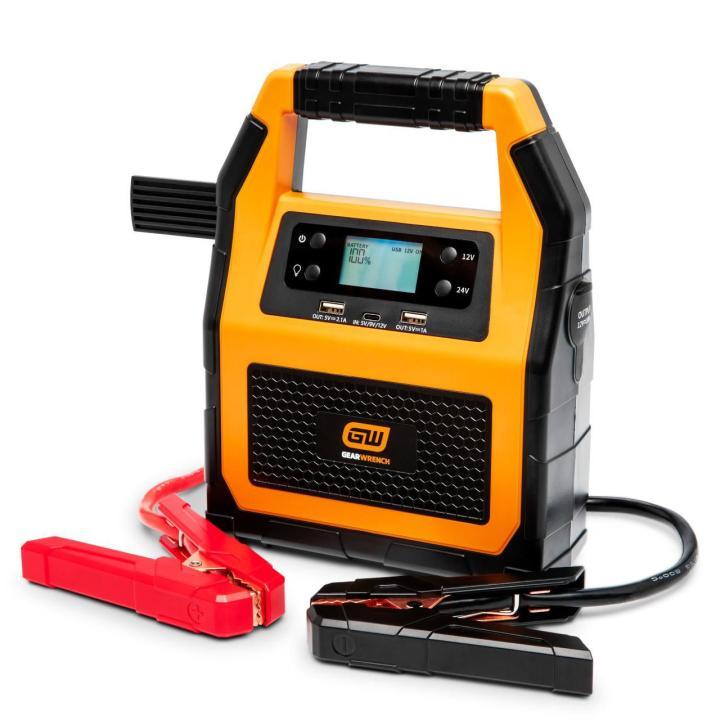GEARWRENCH&reg; GWLBJ30 Enclosed Jump Starter and Power Bank, 12/24 V, 3.8 in H x 9.8 in W