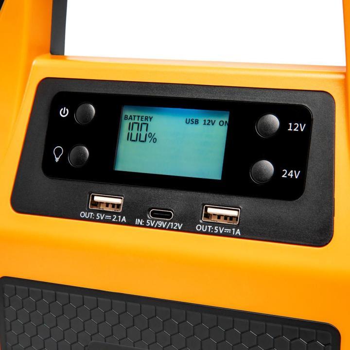 GEARWRENCH&reg; GWLBJ30 Enclosed Jump Starter and Power Bank, 12/24 V, 3.8 in H x 9.8 in W
