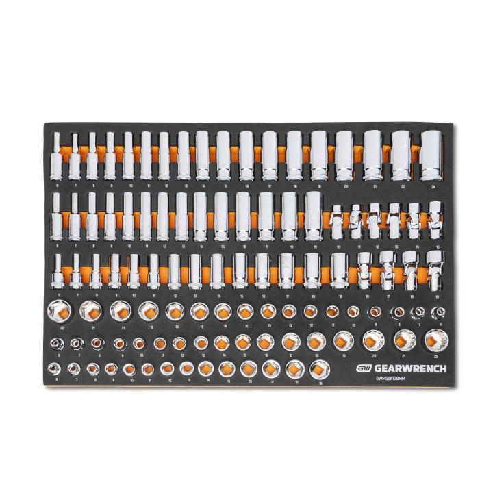 Proto&reg; TorquePlus&trade; J52112 Deep Socket Set, ASME B107.1, 12 Points, 3/8 in Drive, 13 Pieces, Included Socket Size: 1/4 to 15/16 in