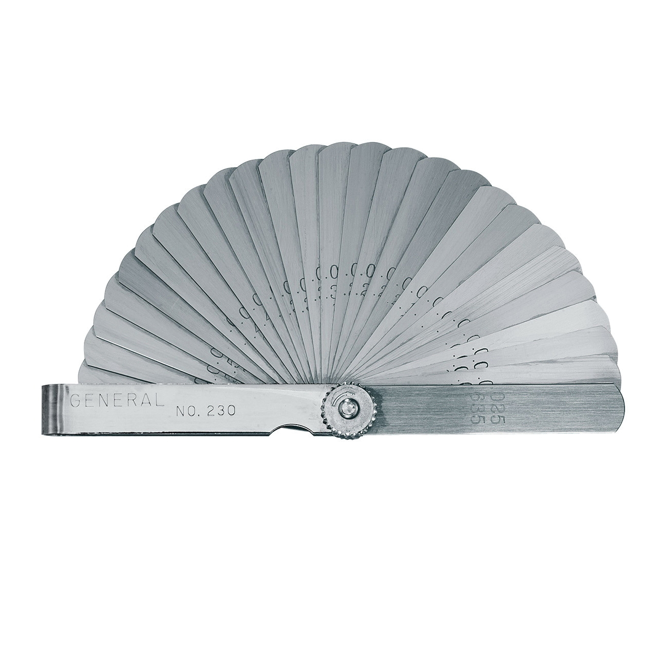 Proto® J00MM25 Short Blade Feeler Gauge Set, 1/2 x 3-5/16 in Blade, 25 Pieces, Steel Holder