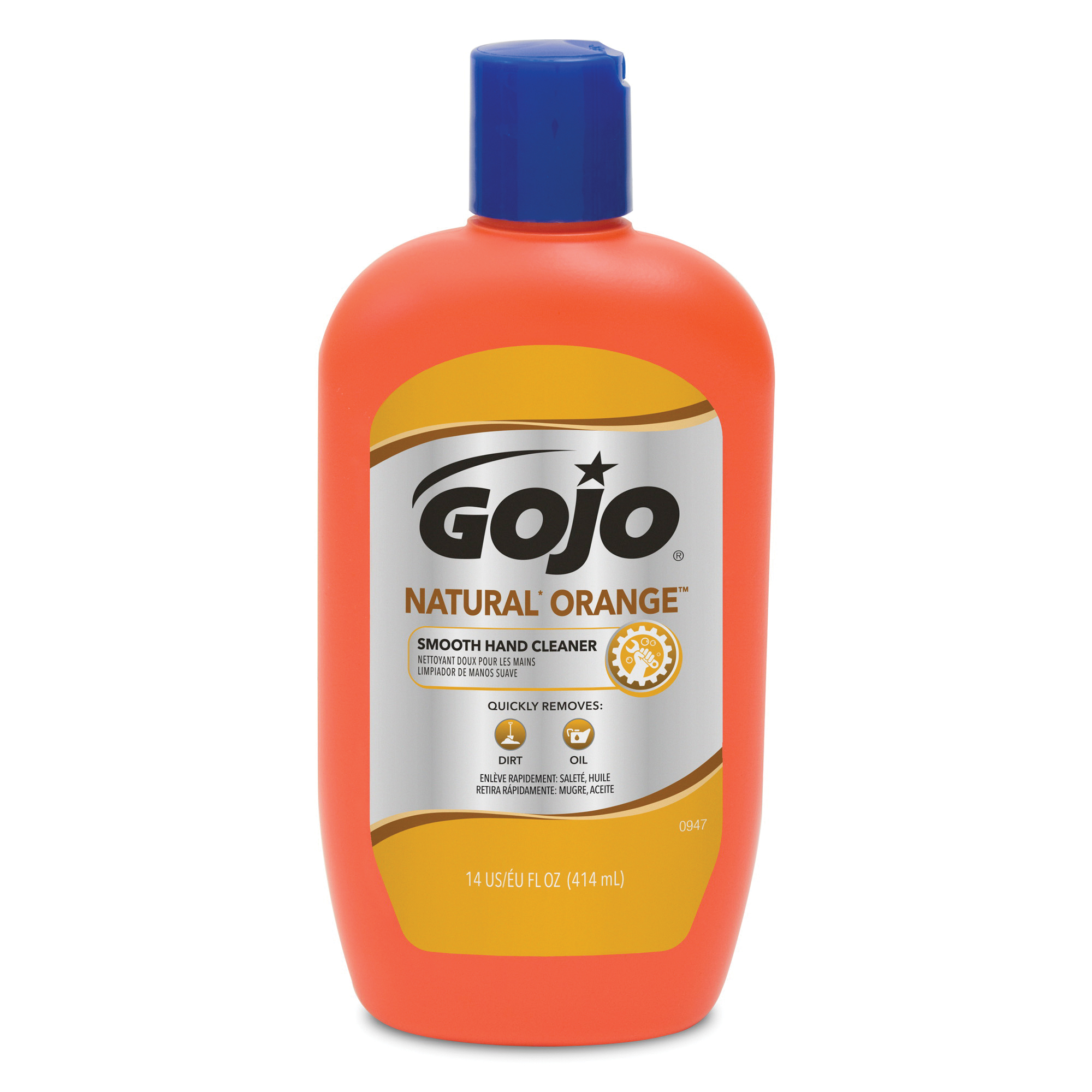 GOJO® 0945-04 NATURAL ORANGE™ Smooth Hand Cleaner, 1 gal, Pump Bottle, Lotion, Citrus, Orange