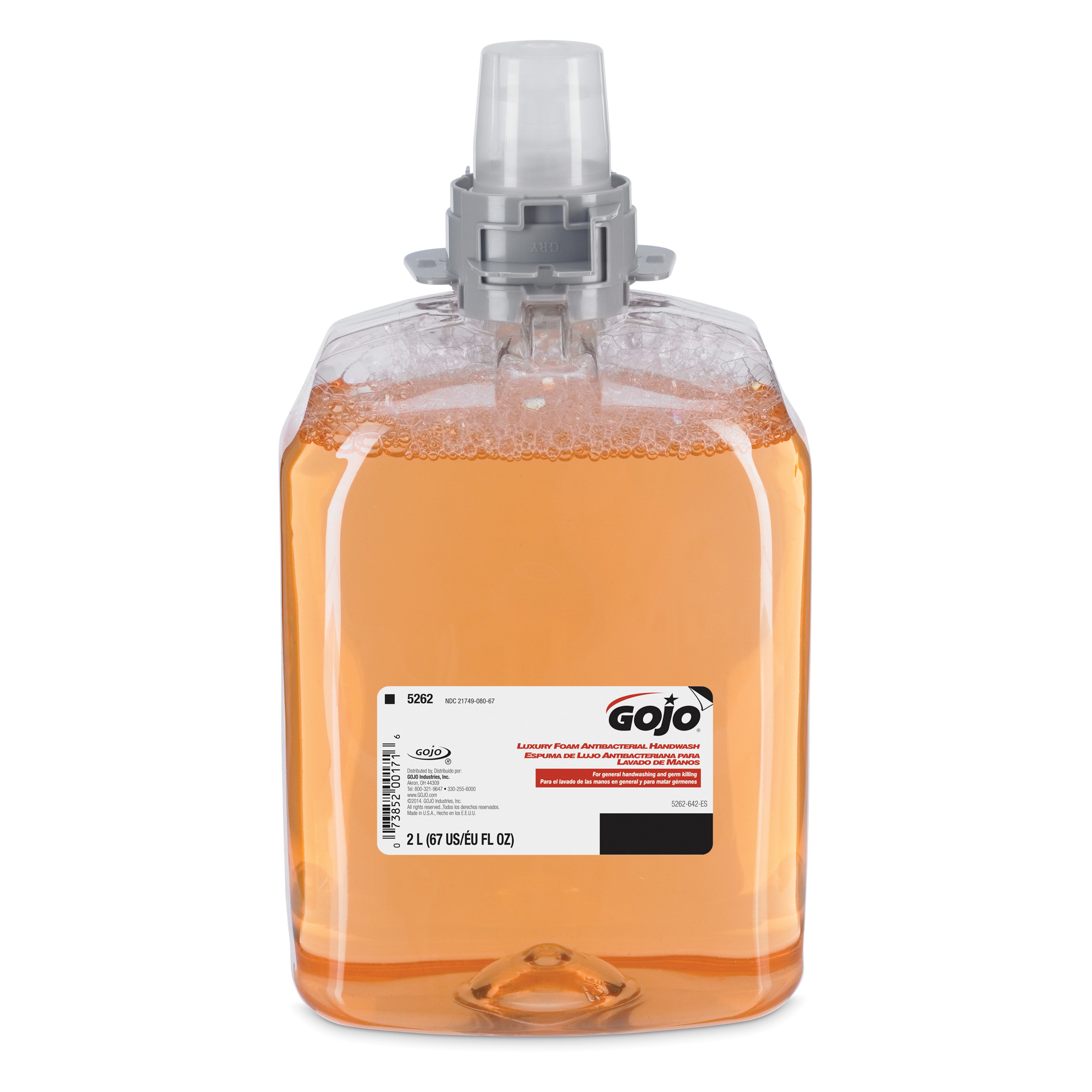 GOJO® 9212-12 Ultra Mild Antimicrobial Lotion Soap, 800 mL Nominal, Dispenser Refill Package, Liquid Form, Floral Odor/Scent, Amber
