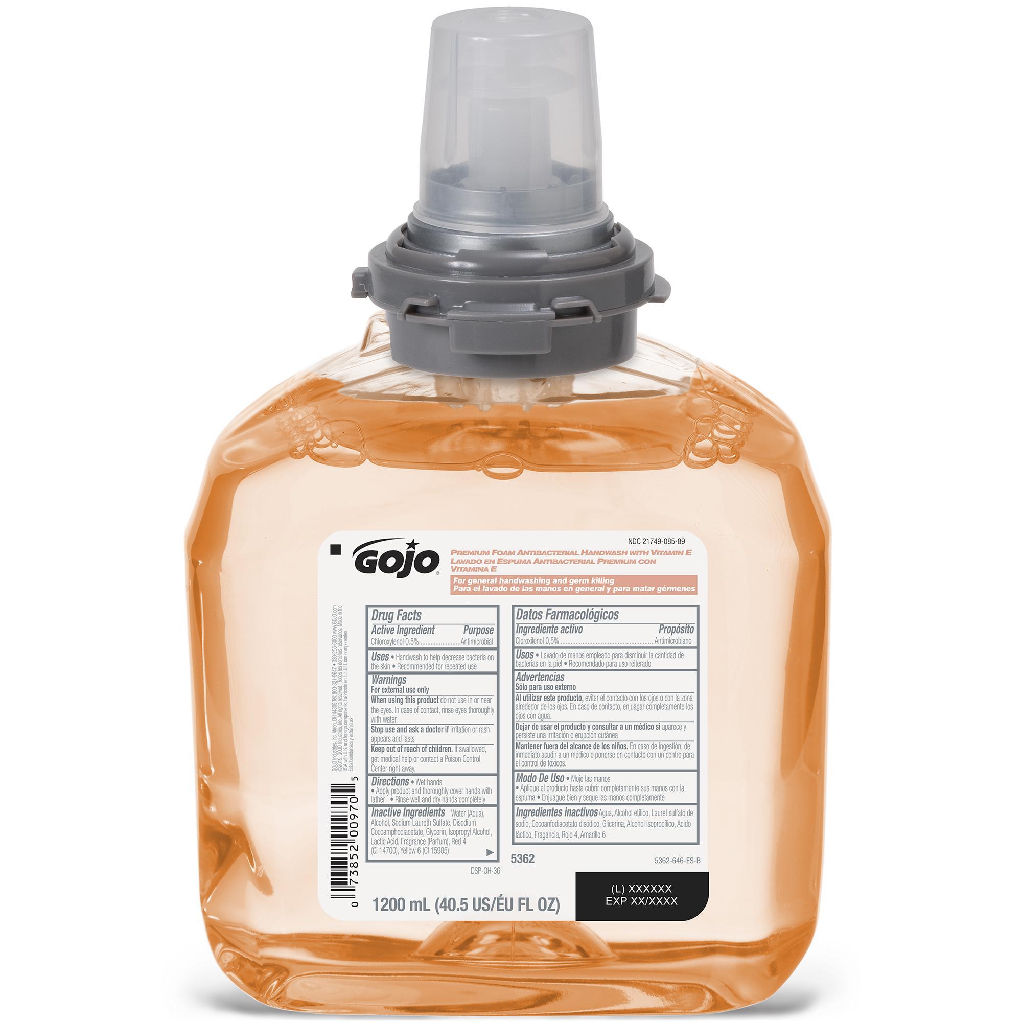 PURELL® 5282-02 HEALTHY SOAP® Antimicrobial Soap, 2000 mL, Dispenser Refill, Foam, Light Floral, Clear/Light Yellow