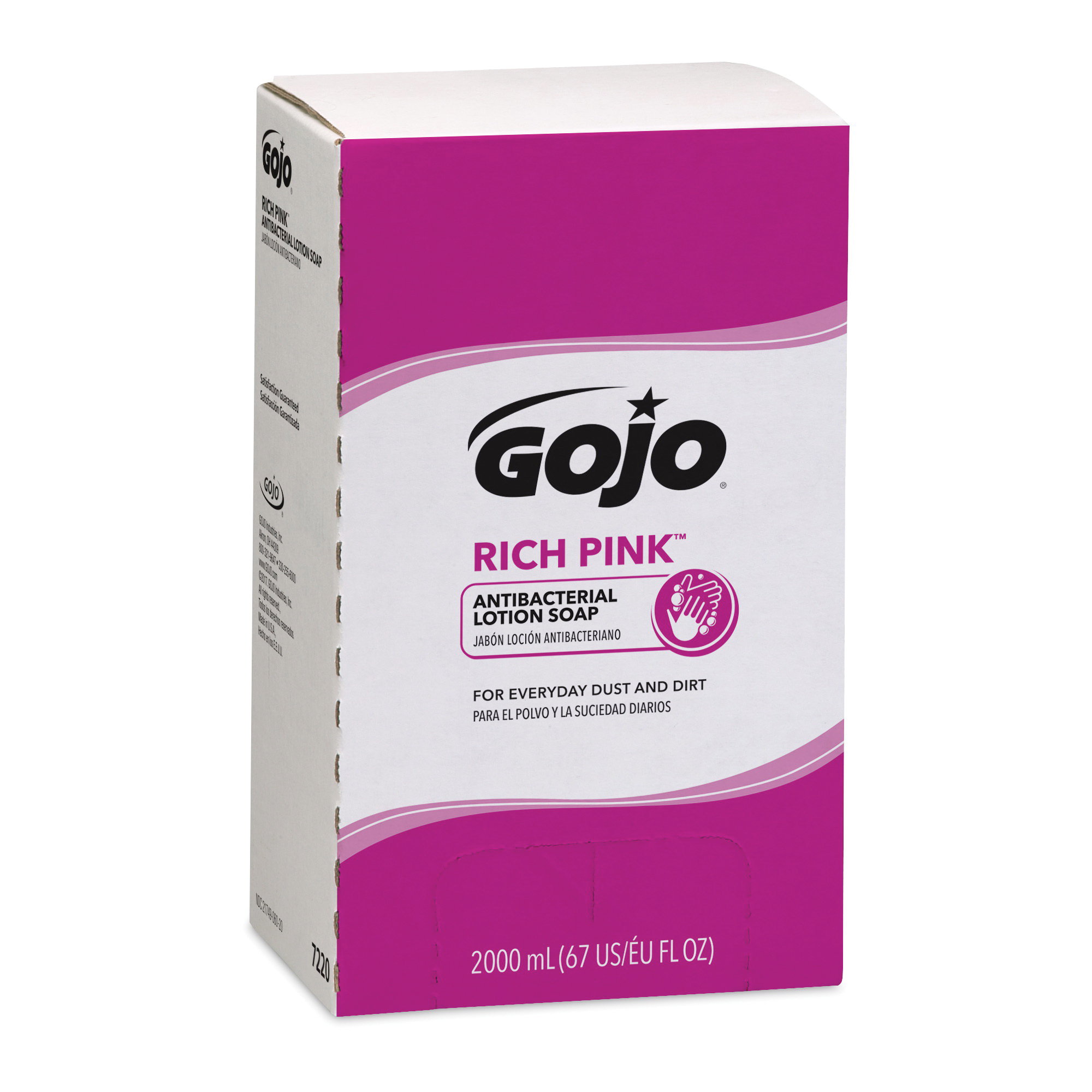 GOJO® 5162-04 Luxury Antibacterial Hand Wash, 1250 mL Nominal, Dispenser Refill Package, Foam Form, Floral/Like Fruit Odor/Scent, Amber/Clear/Translucent/Yellow Orange