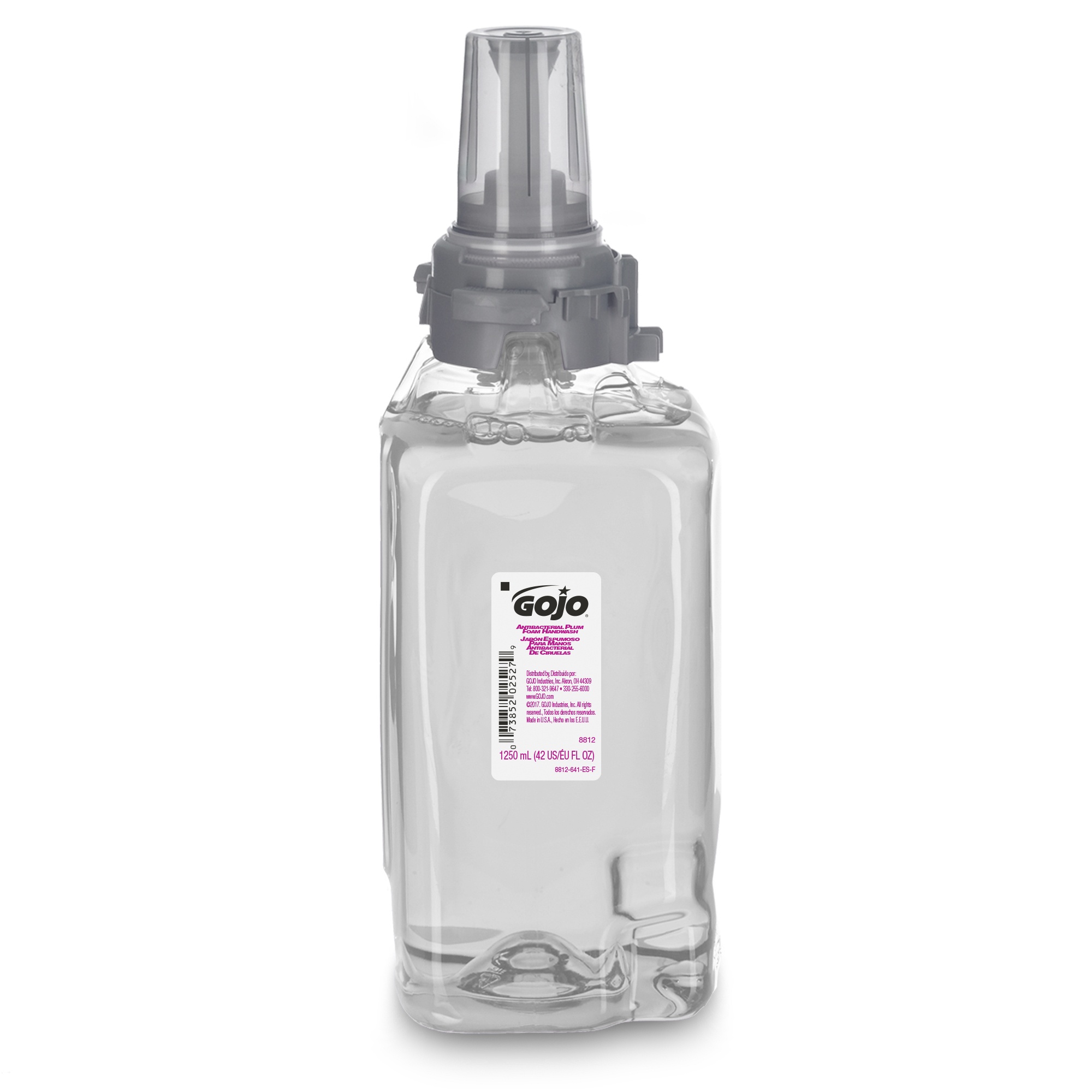 GOJO&reg; 5162-04 Luxury Antibacterial Hand Wash, 1250 mL Nominal, Dispenser Refill Package, Foam Form, Floral/Like Fruit Odor/Scent, Amber/Clear/Translucent/Yellow Orange