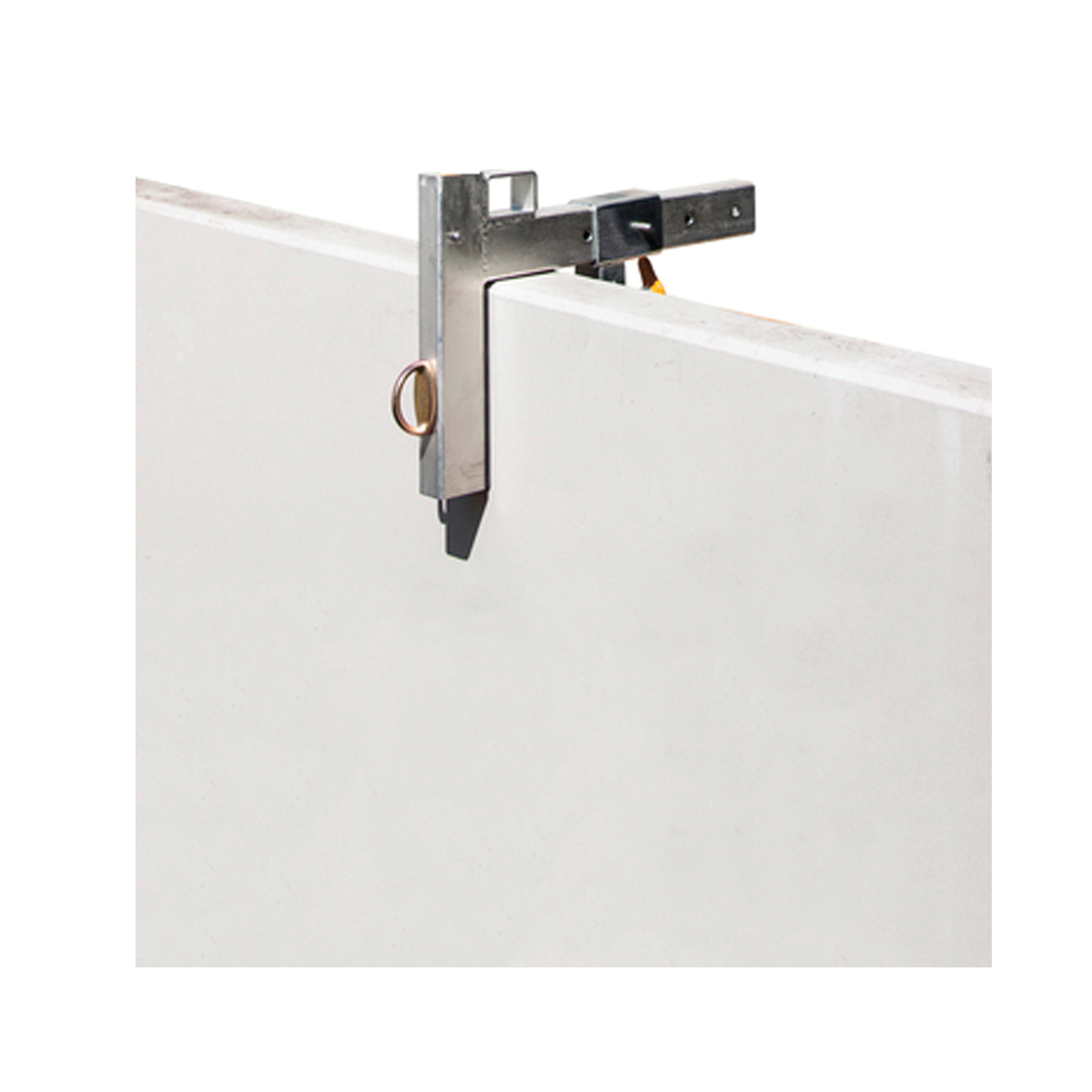 product GUARDIAN FALL PROTECTION 00510 Ridge-It Roof Anchor With (2) 18 in Flat D-Rings and Butyl Weatherproof Strips, For Use With Wood Rooftops, 18 in L, Stainless Steel/Zinc Plated Steel/Butyl, Silver