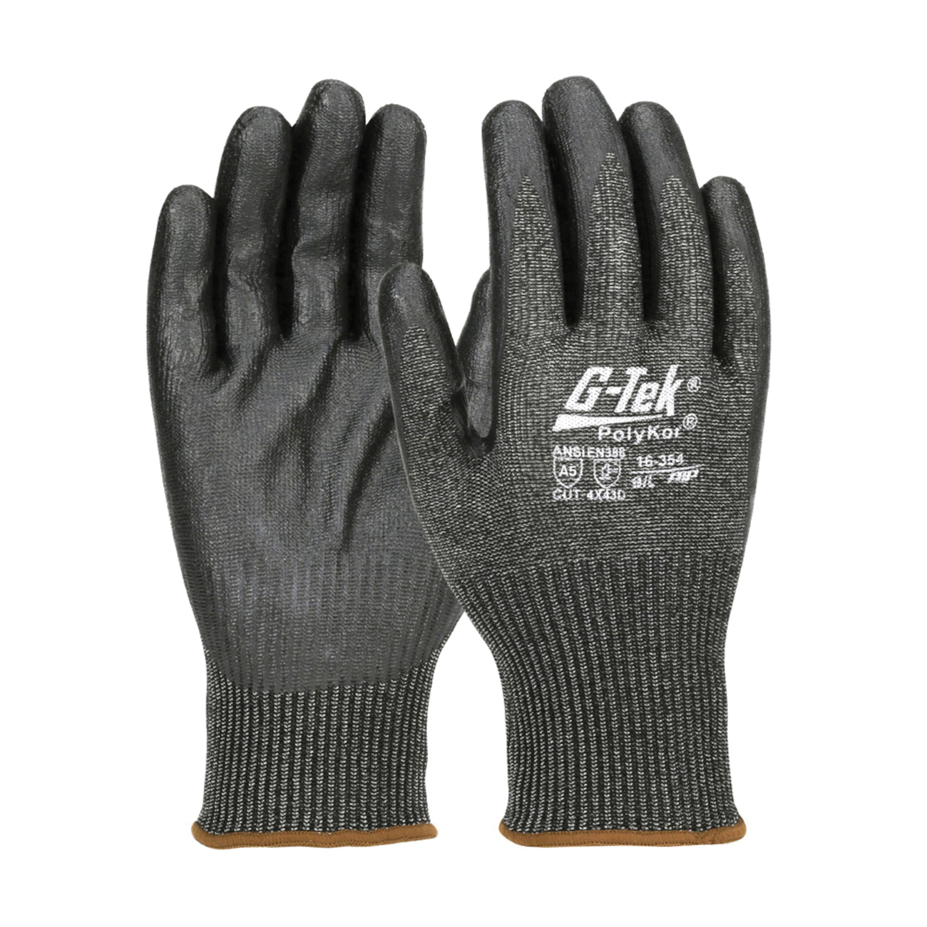 G-Tek&reg; 16-150/M 16-150 Unisex Cut-Resistant Gloves, M, PolyKor&trade;, Knit Wrist Cuff, Resists: Abrasion, Chemical, Cut, Puncture, Tear, UV and Water, ANSI Cut-Resistance Level: A2