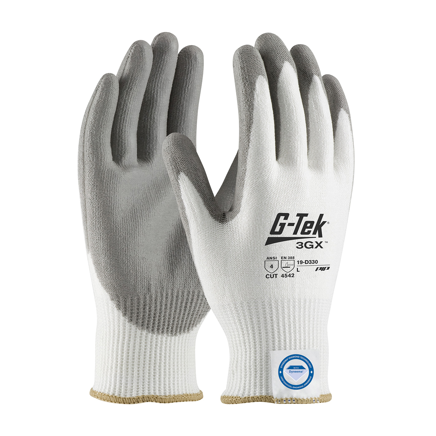 G-Tek&reg; 19-D330/L 19-D330 Cut-Resistant Gloves, L, Knit Wrist Cuff, Resists: Abrasion, Cut, Puncture and Tear