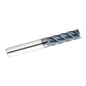 GARR 21462 545RA Center Cutting High Performance Single End Mill, 8 mm Dia Cutter, 0.2 mm Corner Radius, 22 mm Length of Cut, 5 Flutes, 8 mm Dia Shank, 65 mm OAL, AlTiN/X.CEED Coated
