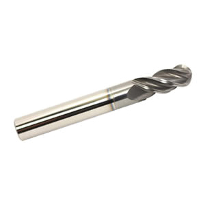GARR 50263 V4B Ball End Center Cutting Variable Helix End Mill, 16 mm Dia Cutter, 32 mm Length of Cut, 4 Flutes, 16 mm Dia Shank, 88 mm OAL, AlCrN Coated