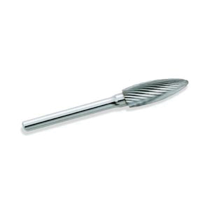 GARR 66032 SH Series Standard Rotary File/Burr, Flame Head, 5/8 in Dia Head, 1-7/16 in L of Cut, Double Cut