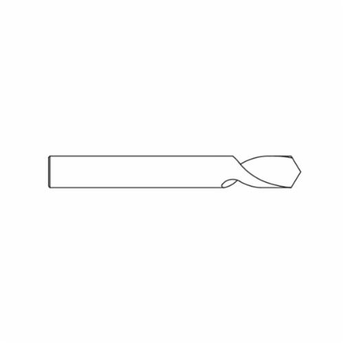 GARR 91540 1600 General Purpose NC Spotting Drill, 6 mm Dia, 65 mm OAL, Submicron Grain Solid Carbide, Uncoated