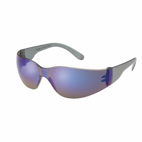 Gateway Safety&reg; 469M StarLite&reg; Lightweight Protective Glasses, Anti-Scratch, Blue Mirror Lens, Frameless Frame, Gray, Polycarbonate Frame, ANSI Z87.1+, CSA Z94.3, cULus Listed