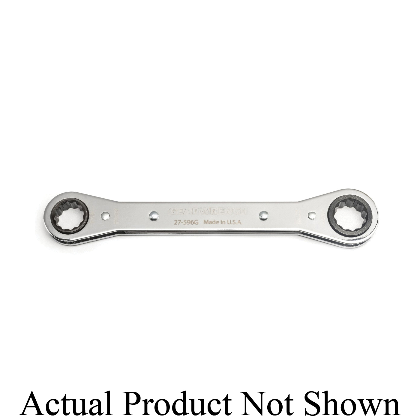 GEARWRENCH&reg; 27-588G Double End Standard Box End Wrench, 1/4 x 5/16 in Wrench, 12 Points, 4-3/8 in OAL, Alloy Steel, Polished Chrome