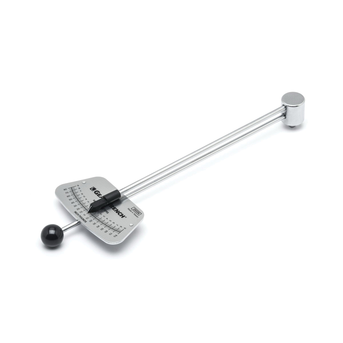 GEARWRENCH&reg; 2955N Beam Torque Wrench, 1/4 in Drive, 0 to 80 in-lb, Fixed Head, 2.5 in-lb Graduation, 11-1/4 in OAL