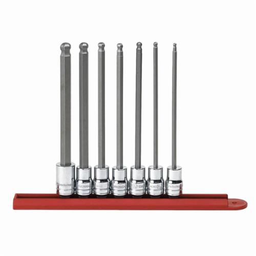 Williams&reg; JHWWSMS-9LRC Socket Bit Set, 3/32 in Hex, 1/4 in Drive, 9 Pieces, Polished Chrome