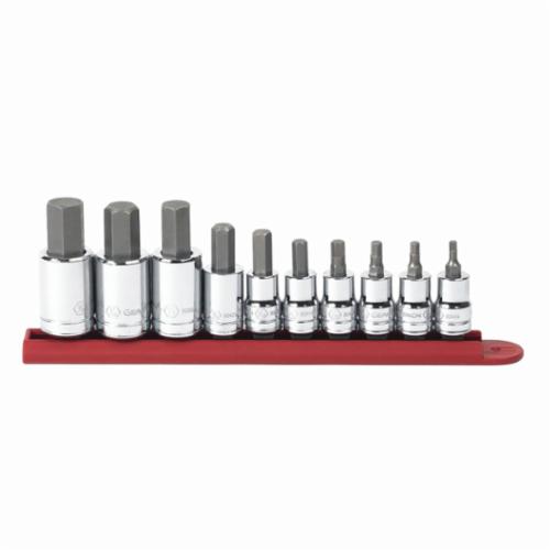 Proto® J4770-6 Socket Bit Set, 2 to 6 mm Hex, 1/4 in Drive, 6 Pieces, Polished Chrome