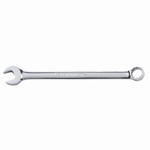 GEARWRENCH® 81741 Long Length Open End Combination Wrench, 23 mm Wrench, 12 Points, 15 deg Offset, 324 mm OAL, Premium Alloy Steel, Polished Chrome