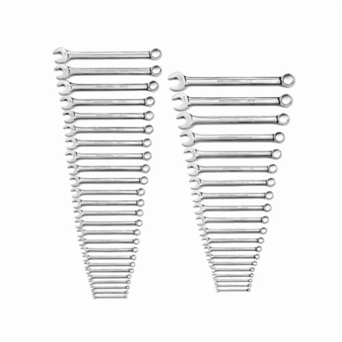 GEARWRENCH&reg; 81901 Long Length Combination Wrench Set, 15 Pieces, 5/16 to 1 in, Polished Chrome
